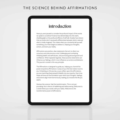 The Affirmations Digital Fillable Journal